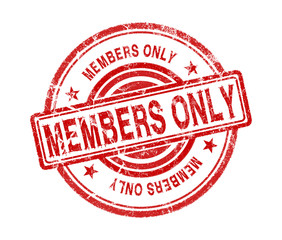 members only stamp on white background