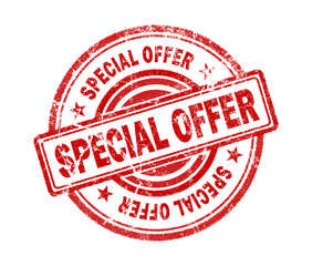 special offer stamp on white background