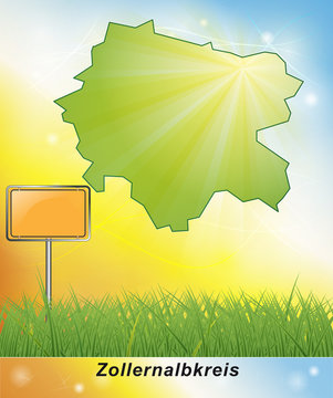 Karte vom Zollernalbkreis