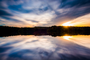 Long exposure at sunset, at Long Arm Reservoir, near Hanover, Pe
