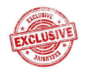 exclustive stamp on white background