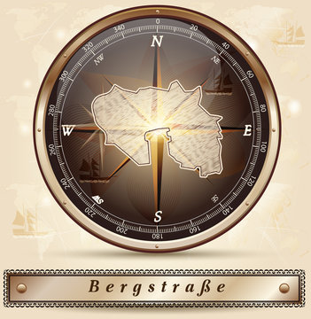 Karte von Bergstrasse