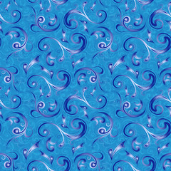 Seamless pattern with blue hues