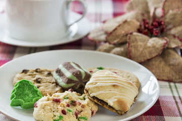 Christmas holiday cookies on a plate