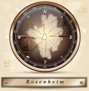 Karte von Rosenheim