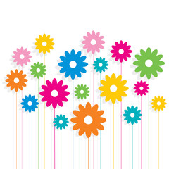 Fototapeta premium creative colorful flower pattern background vector