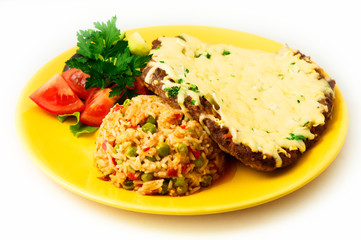 Veal fillet with vegetables
