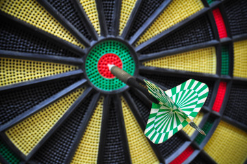 darts arrows in the target center, Darts game