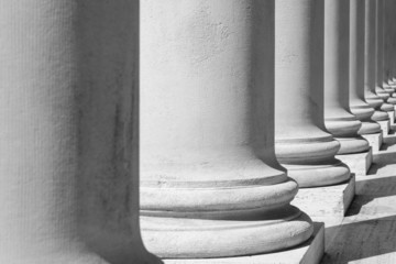 Pillars in Black and White