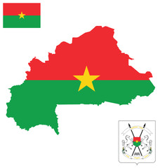 Fototapeta premium Burkina Faso flag