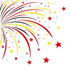 Vector firework design on white background