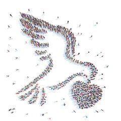 People in the form of a bird .