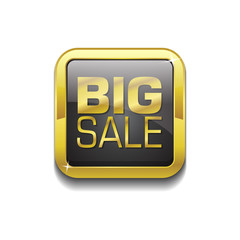 Big Sale Gold Vector Icon Button
