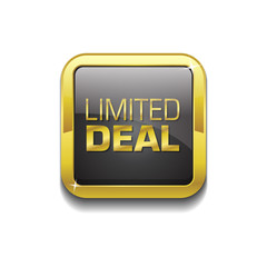 Limited Deals Gold Vector Icon Button