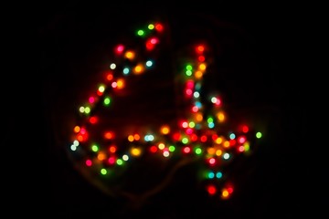 colorful Number Four