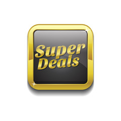 Super Deals Gold Vector Icon Button