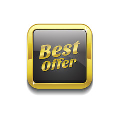Best Offer Gold Vector Icon Button