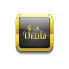 Great Deals Gold Vector Icon Button