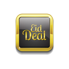 Eid Deal Gold Vector Icon Button