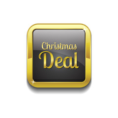 Christmas Deal Gold Vector Icon Button