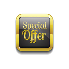 Special Offer Gold Vector Icon Button