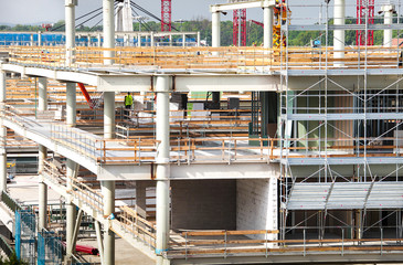 costruzione in cantiere edile