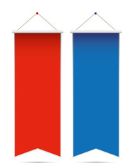 Pennants on white background.