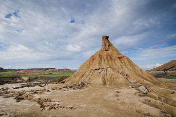 Desert of the Bardenas Reales in Navarra, Spain.