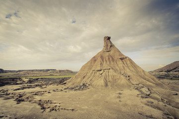 Desert of the Bardenas Reales in Navarra, Spain.