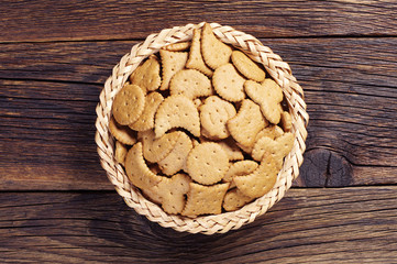 Decorative cookies in bowl