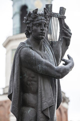 Sculpture of Apollo on the Old Market Square in Poznan, Poland 