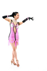 라틴댄스를 추고 있는 여자