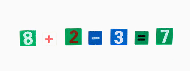 colored numerals