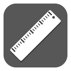 The ruler icon. Ruler symbol. Flat. Vector