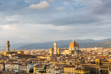 Fototapeta premium Florence, cathedral and cityscape from Piazzale Michelangelo.
