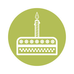 Birthday cake sign icon. Vector