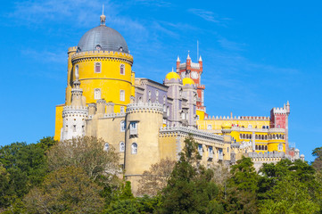 Pena National Palace above Sintra town, Portugal