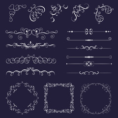 Set of vintage decorative frames