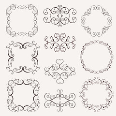 Set of vintage decorative frames