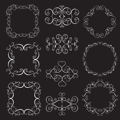 Set of vintage decorative frames