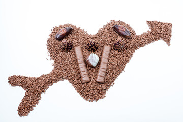 chocolate in heart