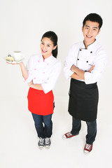 스튜디오 안의 요리사