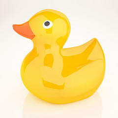 Rubber duck 3d illustration