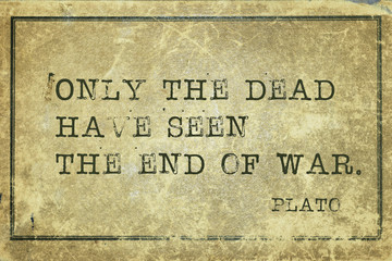 war end Plato
