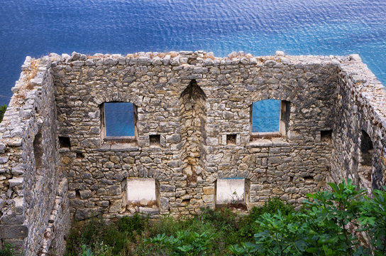 Old and ruined house, in Ithaca island, Greece