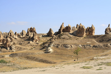 Sandstone formations in Cappadocia, Turkey