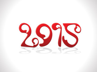 abstract red glossy new year text