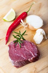 rohes Stück Rinderfilet