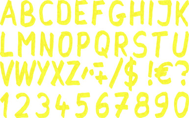 yellow marker font