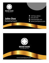 Black and gold Business card